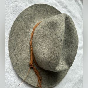 Gray wool hat